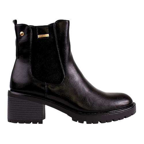 Patrizio Como Ladies Block Heeled Ankle Boots - Loreto - Black