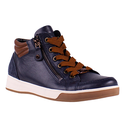 Ara Ladies Hi Top Trainers - 24499-92 - Navy