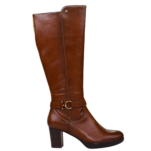 Patrizio Como Block Heeled Knee Boots - Linz - Tan