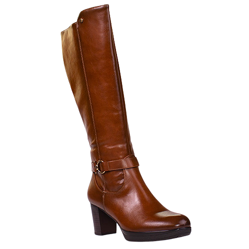 Patrizio Como Block Heeled Knee Boots - Linz - Tan