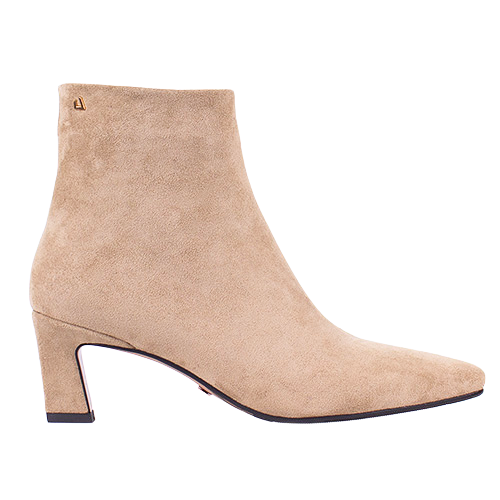 Una Healy Ladies Block Heeled Ankle Boots - Elle - Taupe