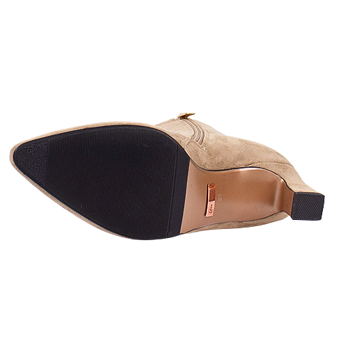 Una Healy Ladies Block Heeled  Ankle Boots - Elle  - Taupe