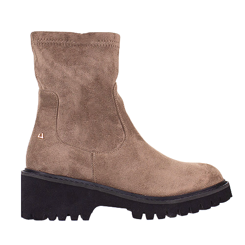 Una Healy Ladies Ankle Boots - Travelin Soldier - Taupe Suede