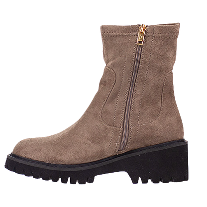 Una Healy Ladies Ankle Boots - Travelin Soldier - Taupe Suede