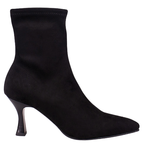 Miss Elastic Ankle Boots - 78042 - Black Suede