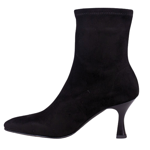 Miss Elastic Ankle Boots - 78042 - Black Suede