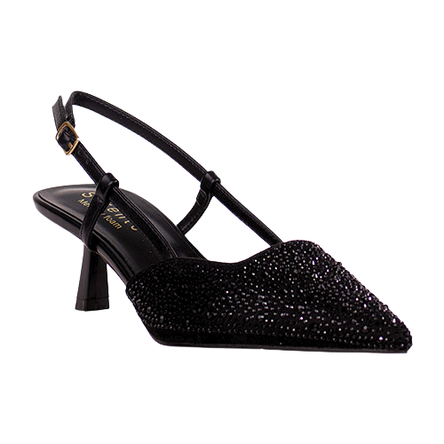 Sorento Slingback Heels - San Remo - Black