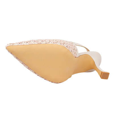 Sorento Ladies Slingback Heels - Blissful Hill - Cream Multi