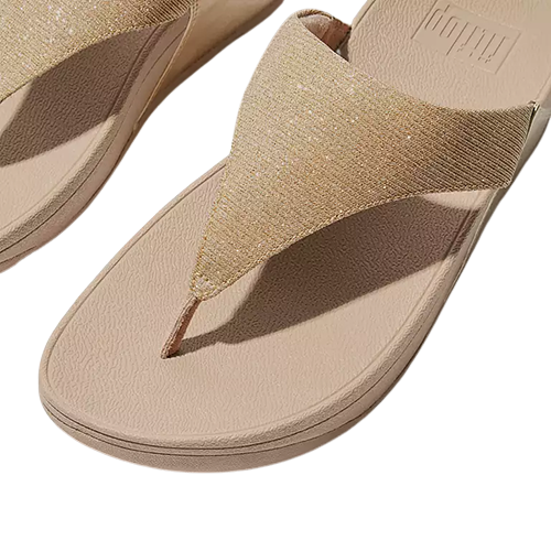 Fitflop Shimmer Glitz Toe Post - Lulu - Gold/Beige