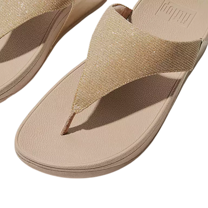 Fitflop Shimmer Glitz Toe Post - Lulu - Gold/Beige