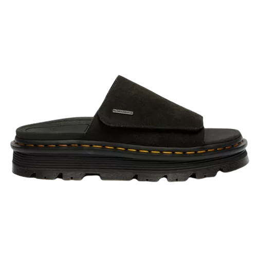 Dr. Martens Suede Slides - ZebZag - Black