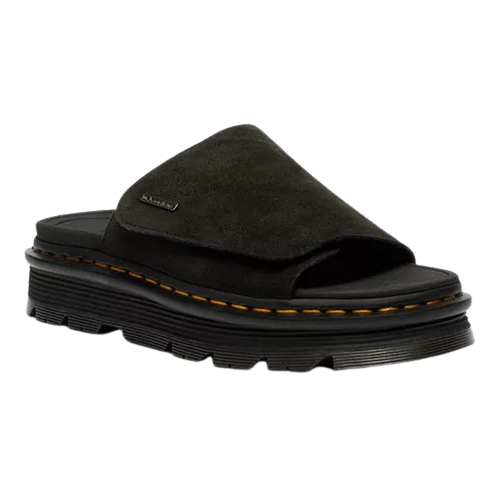 Dr. Martens Suede Slides - ZebZag - Black