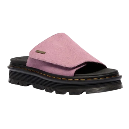 Dr. Martens Ladies Platform Slides - Zebzag - Dusty Pink