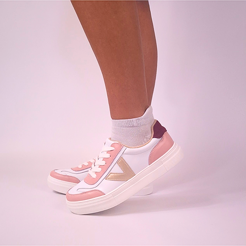 Drilleys Ladies Trainers - Eighty - White Rose