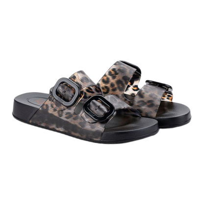 Igor Ladies Sliders -  Habana Brillo S10336  - Black Leopard