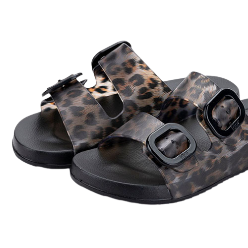 Igor Ladies Sliders -  Habana Brillo S10336  - Black Leopard