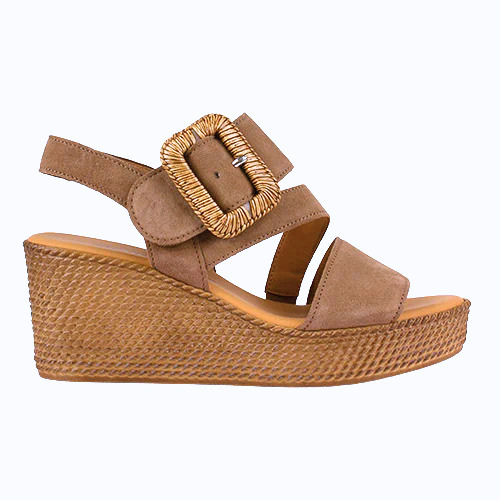 Gabor Ladies Wedge Sandals - 84.771.14 - Tan