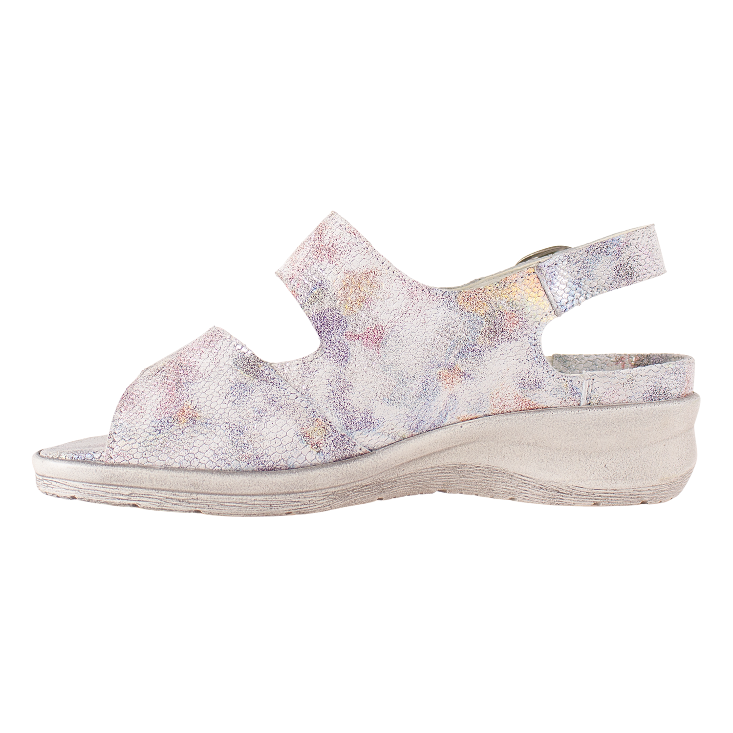 Waldlaufer Ladies Velcro Strap - 811016 - Silver Multi