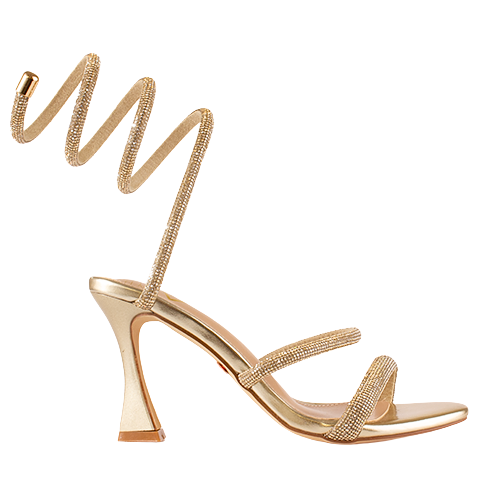 Una Healy Dressy Heeled Sandals - Maneater - Gold