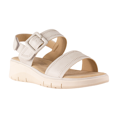 Heavenly Feet Ladies Wedge Sandals - Rita - Stone