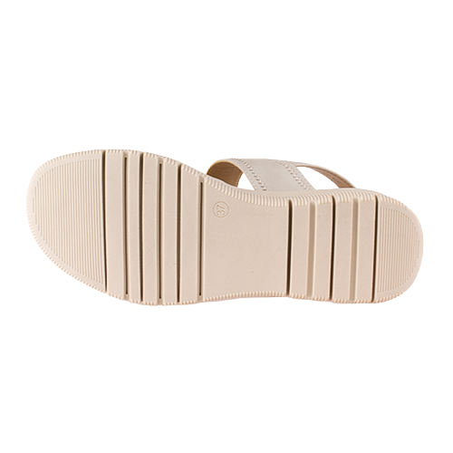 Heavenly Feet Ladies Wedge Sandals - Rita - Stone