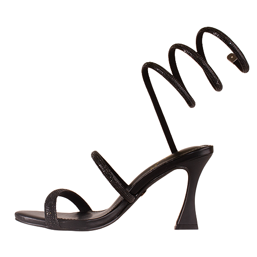 Una Healy Dressy Heeled Sandals - Maneater - Black