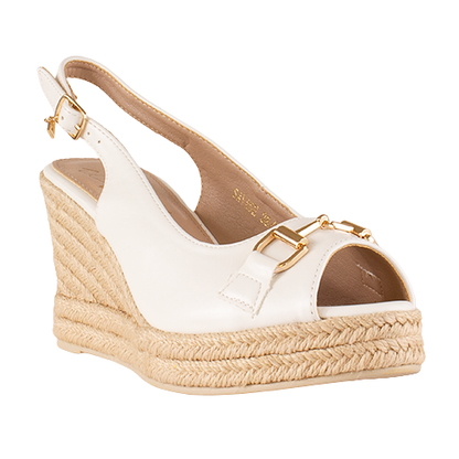 Una Healy Wedge Sandals - Savage - White