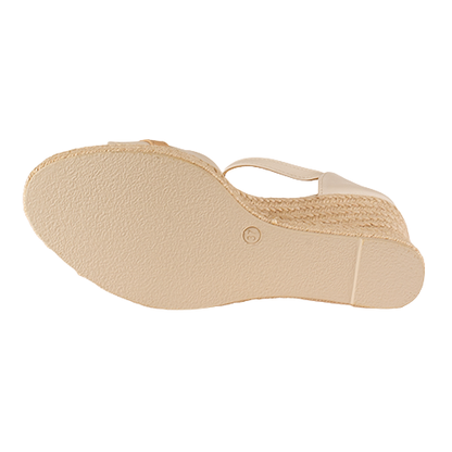Beige sandal sole on a white background