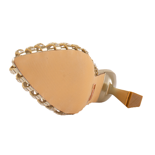 Una Healy Dressy Heeled Slingbacks - Cold Heart - Gold