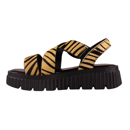 Una Healy Ladies Chunky Sandals - Replay - Beige/Animal Print