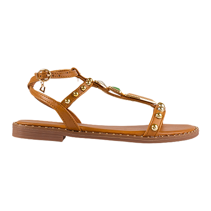 Una Healy Flat Sandals - Lets go - Tan