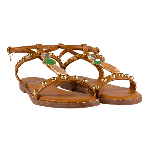 Una Healy Flat Sandals - Lets go - Tan