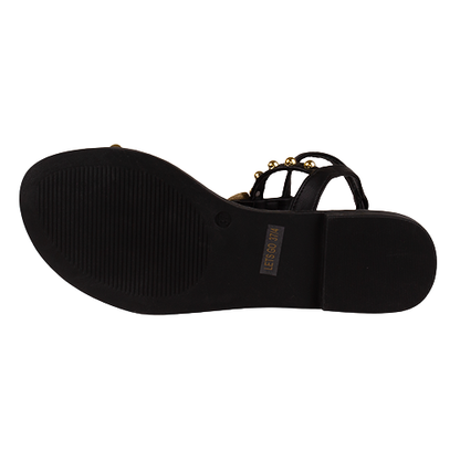 Una Healy Flat Sandals - Lets go - Black