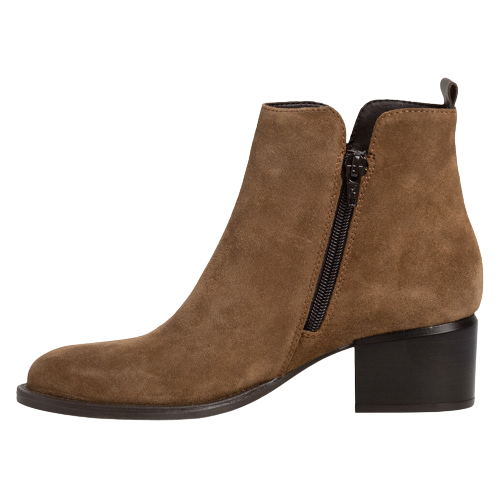 Tamaris Block Heeled Ladies Ankle Boots - 25018-41 - Brown