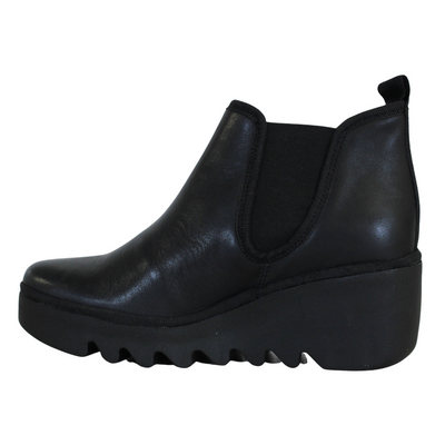 Fly London Wedge Ankle Boots - Byne3 - Black