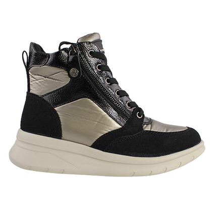 XTI Ladies Hi-Top Trainers - 143200 - Black