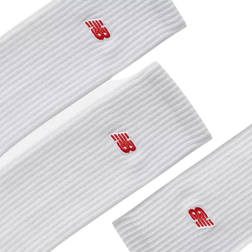 New Balance Patch Logo Crew Socks - White