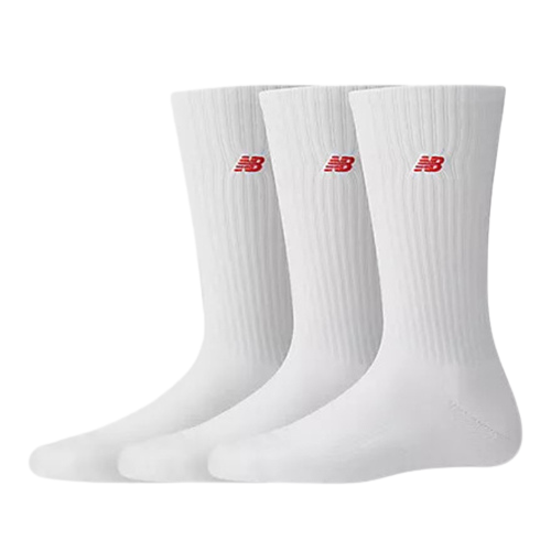 New Balance Patch Logo Crew Socks - White