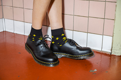 Dr.Martens 3 Eyelet Shoes - 1461 - Black Smooth Leather