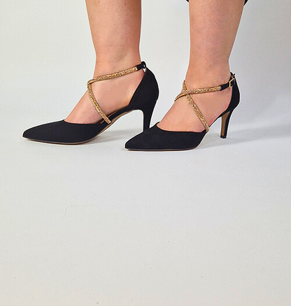 Emis  Dressy Heeled Pumps  - 8126 - Black Suede