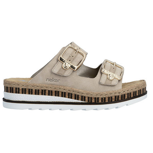 Rieker Ladies Mules - V7955-60 - Nude