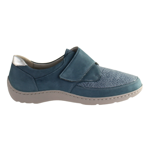 Waldlaufer Wide Fit Walking Shoes -496H31 -Blue