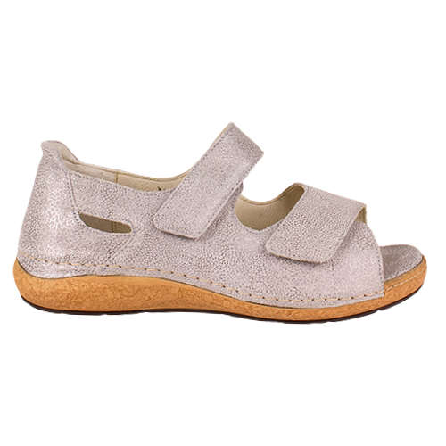 Waldlaufer Ladies Extra Wide Fit Sandals - 681801 - Stone