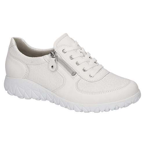 Waldlaufer Ladies Wide Fit Trainers - H89001 - White