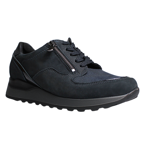 Waldlaufer Ladies Wide Fit Trainers - 364H15 - Navy