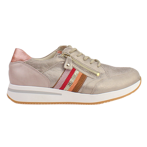 Waldlaufer Ladies Wide Fit Trainers - 935008 - Gold
