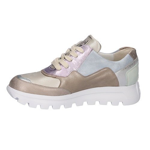 Waldlaufer Ladies Wide Fit Trainers - 993004 - Taupe Multi