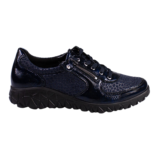 Waldlaufer Ladies Wide Fit Trainers - H89001 - Dark Navy