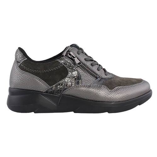 Waldlaufer Wide fit Trainers -  668001 - Pewter