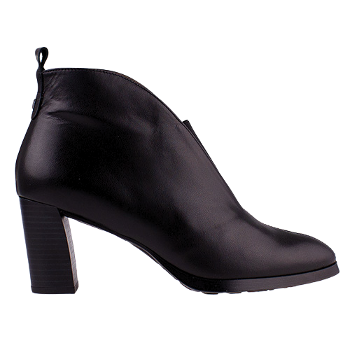 Wonders Block Heeled Ankle Boots - L-1112 -Black